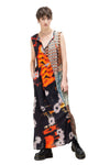 HIGH-LINE DRESS IN COSMO PRINT, S24
