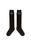 TALL NYLON NMD SOCK IN BLACK/BLUE, W21