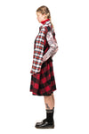 CHECK IT OUT SHIRT DRESS IN RED/BLACK, W23