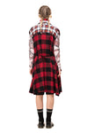 CHECK IT OUT SHIRT DRESS IN RED/BLACK, W23