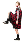 CHECK IT OUT SHIRT DRESS IN RED/BLACK, W23