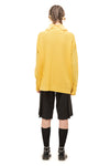 CHECK OFF SWEATER IN DAFFODIL,W23