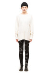 CHECK OFF SWEATER IN MILK,W23