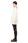 CHECK OFF SWEATER IN MILK,W23