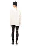 CHECK OFF SWEATER IN MILK,W23