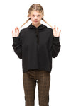 CROP HOODIE IN BLACK, W23