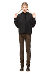 CROP HOODIE IN BLACK, W23