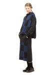 CROP HOODIE IN BLUE CHECKERBOARD, W23