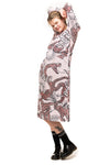 FANG DRESS IN PINK VIPER PRINT, W23