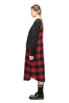 HYBRID DRESS IN RED/BLACK, W23
