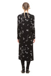 WINGED DRESS IN BLACK FLY PRINT, W23