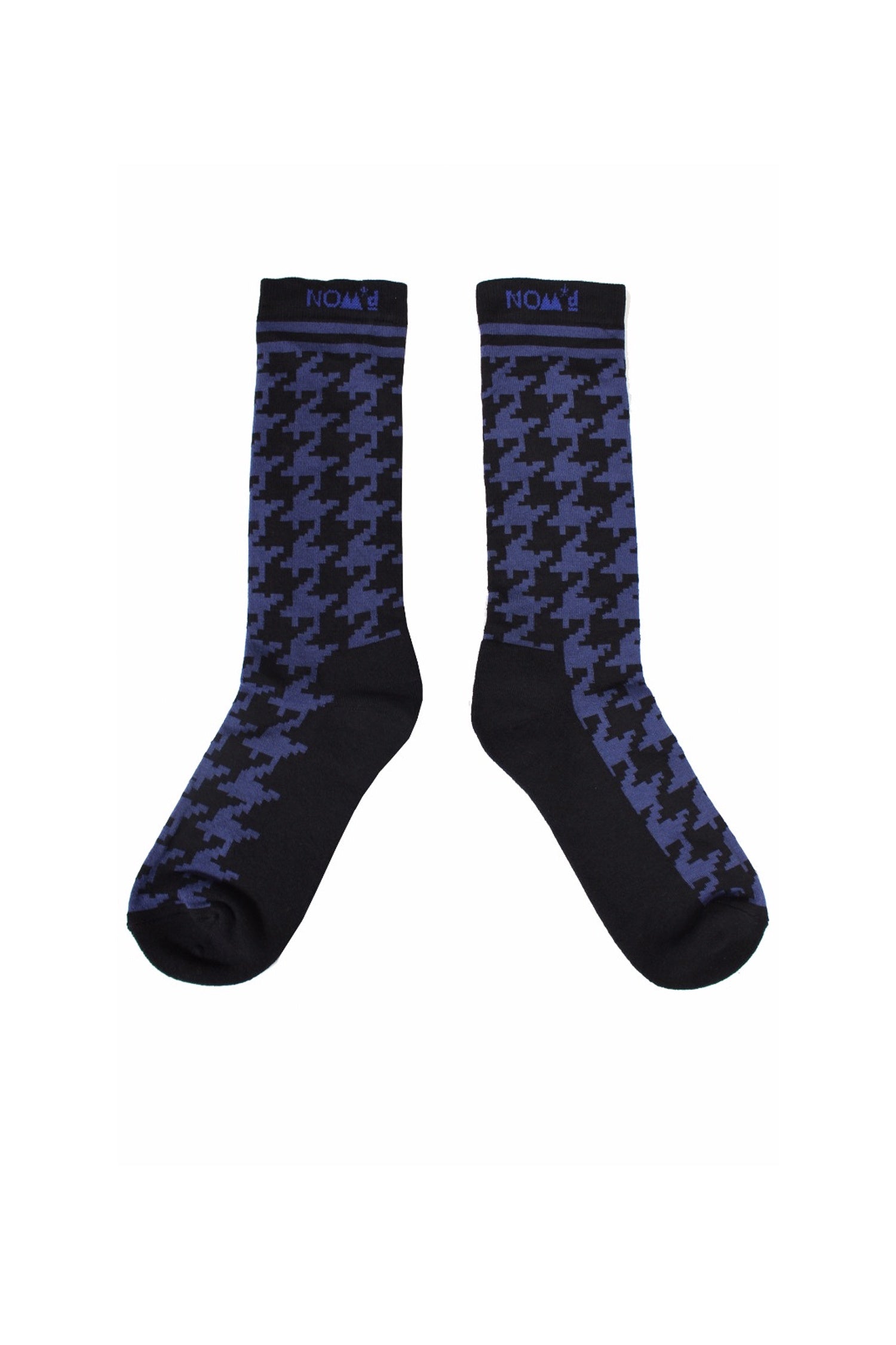 HOUNDSTOOTH SOCKS IN BLACK/BLUE