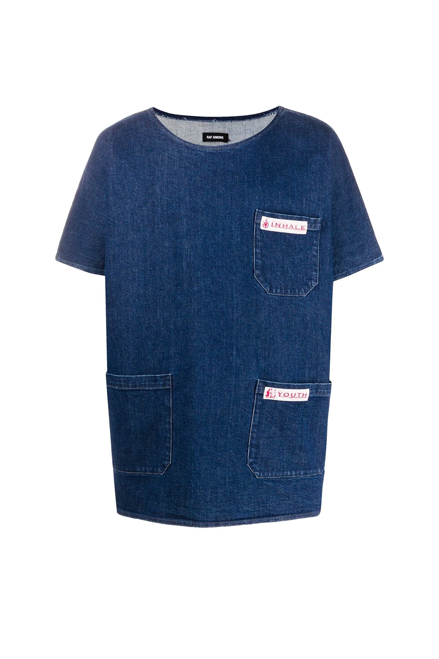 DENIM TOP WITH ROUND NECK