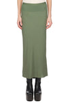 CALF BIAS SKIRT IN MOSS, SS23