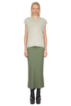 CALF BIAS SKIRT IN MOSS, SS23