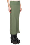 CALF BIAS SKIRT IN MOSS, SS23