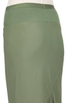 CALF BIAS SKIRT IN MOSS, SS23