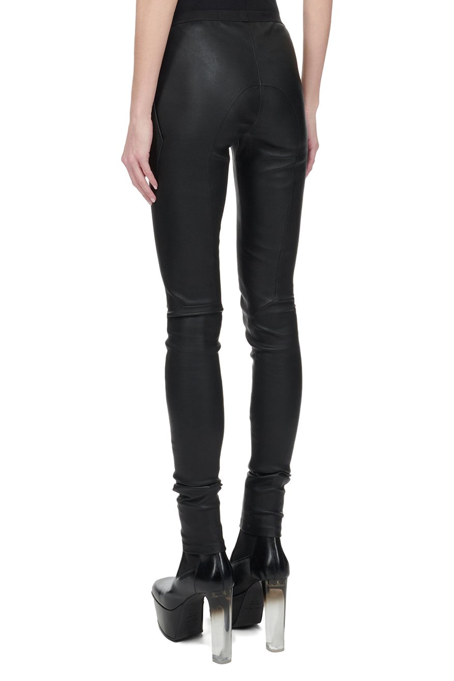 ボトムスその他 LOEWE Black leather and fabric leggings (S359Y54L15 BLACK) Loewe Black Leather And Fabric Leggings | ModeSens