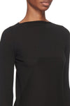 LS COLUMN KNIT IN BLACK, SS23