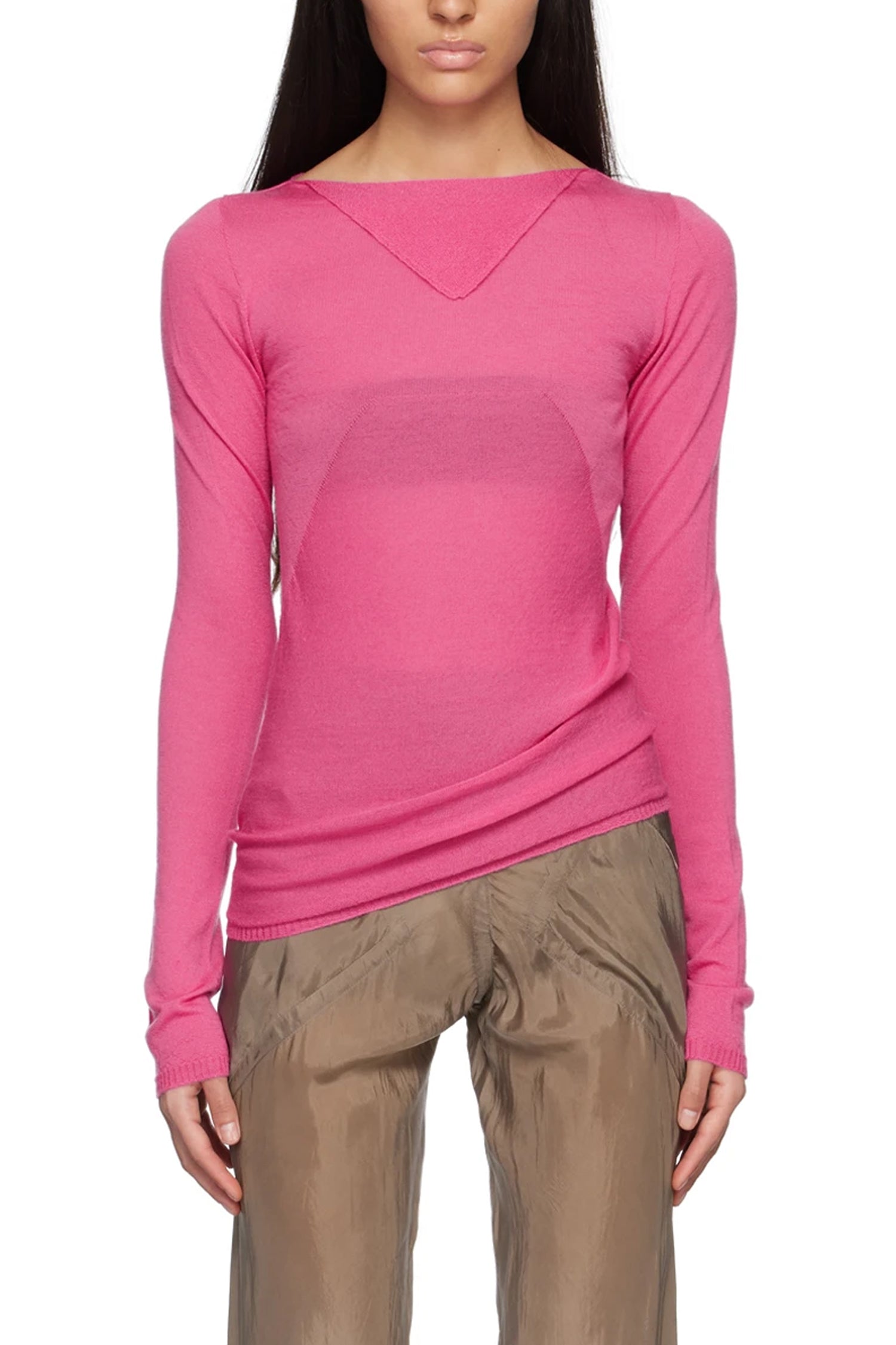 LS COLUMN KNIT IN HOT PINK, SS23