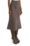 KNEE GODET SKIRT IN DUST, FW22