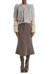 KNEE GODET SKIRT IN DUST, FW22