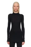 RIBBED LUPETTO IN BLACK, FW22