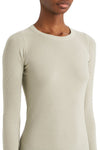 RIB L/S TEE IN PEARL, FW22