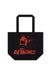 COTTON TOTE BAG WITH PRINT IN BLACK, FW22