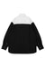OVERSIZED BICOLOR DENIM SHIRT WITH R PIN IN BACK IN BLACK/WHITE, FW22
