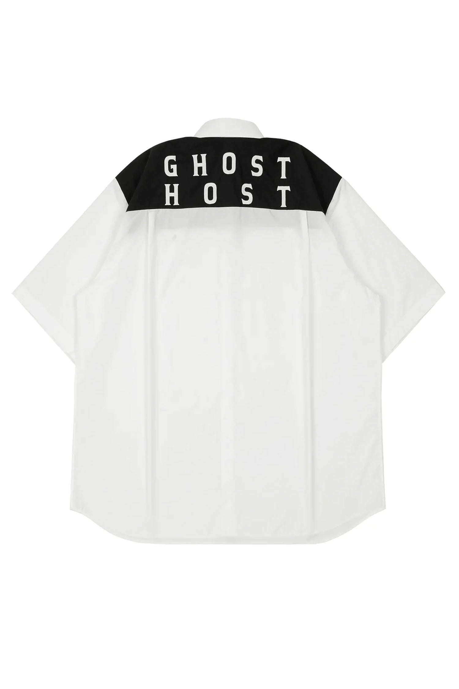 AMERICANO BICOLOR SHIRT WITH EMBROIDERY IN WHITE/BLACK, FW22