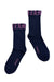 GOTHIC SOX IN NAVY/PINK, MERINO