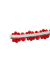 FLOWER HAIR CLIP IN RED, AW22-23