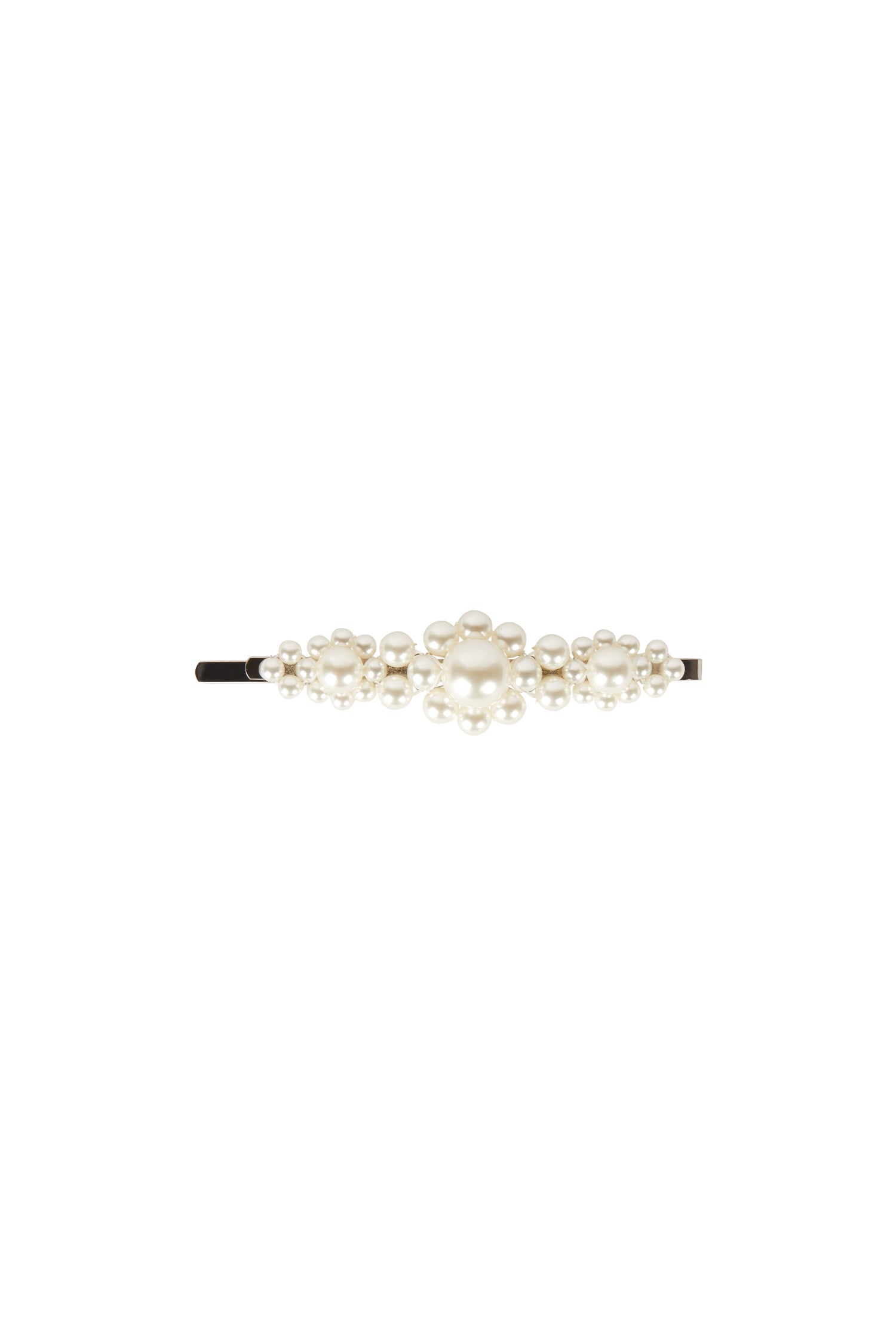 LARGE FLOWER HAIR CLIP IN PEARL