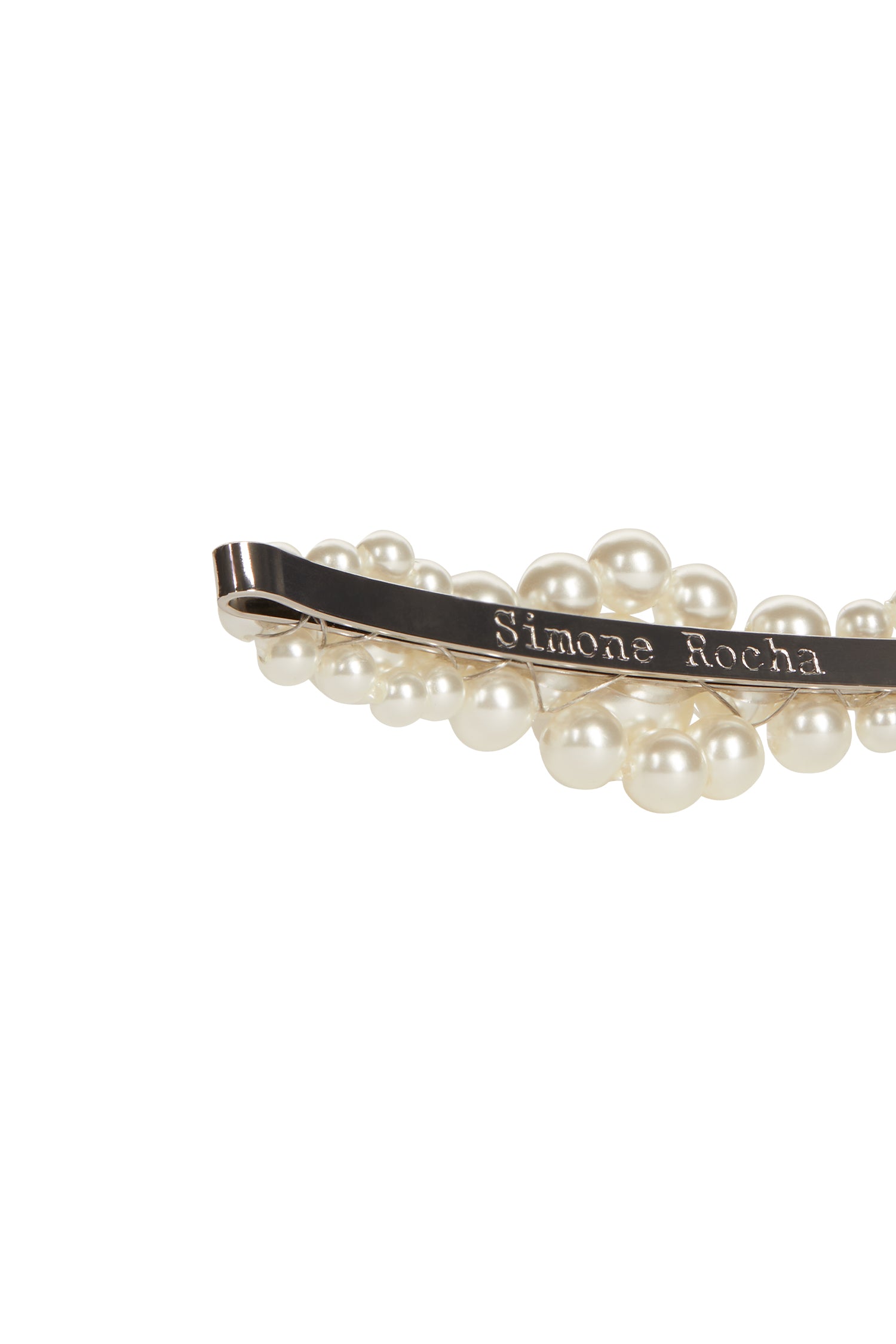 LARGE FLOWER HAIR CLIP IN PEARL