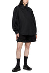 LONG PUFF SLEEVE BUTTON-UP SHIRT IN BLACK, SS23