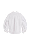 LONG PUFF SLEEVE BUTTON-UP SHIRT IN WHITE, SS23