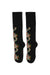 RIBBON WREATH PATTERN JACQUARD SOCKS IN BLACK/MULTI, SS23