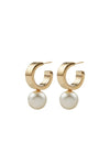 LARGE PEARL HOOP EARRING, W21
