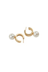 LARGE PEARL HOOP EARRING, W21