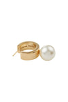 LARGE PEARL HOOP EARRING, W21