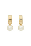LARGE PEARL HOOP EARRING, W21