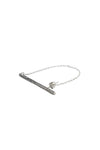 BIJOU D&#39;OREILLE CARRÉ SERMENT ARGENT