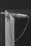 BIJOU D&#39;OREILLE CARRÉ SERMENT ARGENT