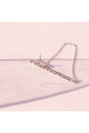 BIJOU D&#39;OREILLE CARRÉ SERMENT ARGENT