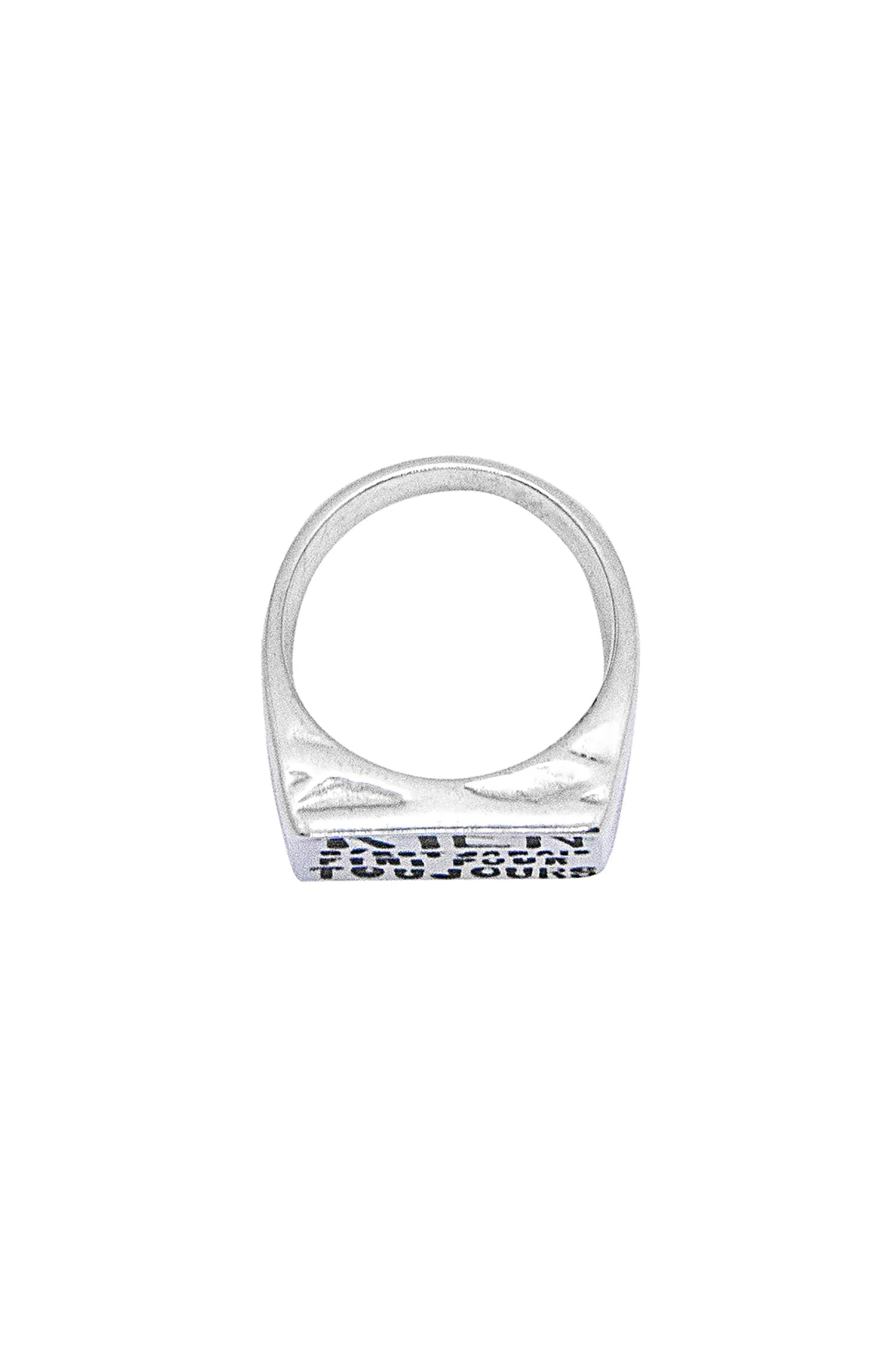 CHEVALIÈRE GRAVÉE "RIEN…." ARGENT