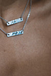 COLLIER PLAQUE &#39;AIMER&#39; ARGENT