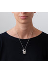 PENDENTIF CADENAS + MIROIR ARGENT