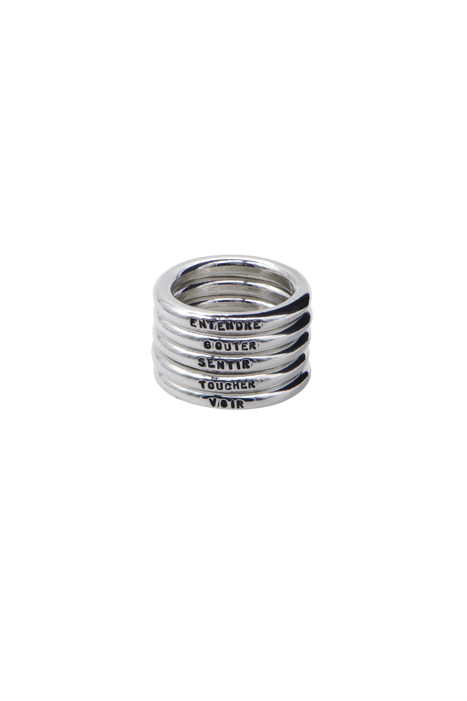 BAGUE 5 SENS RONDE ARGENT - Zambesi Store