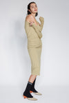 CURVE DRESS IN DUNE, S23
